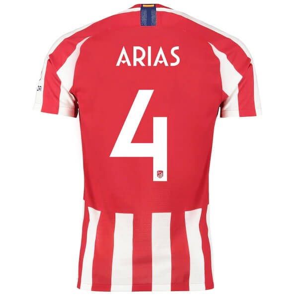 Tailandia Camiseta Atlético de Madrid NO.4 Arias 1ª Kit 2019 2020 Rojo